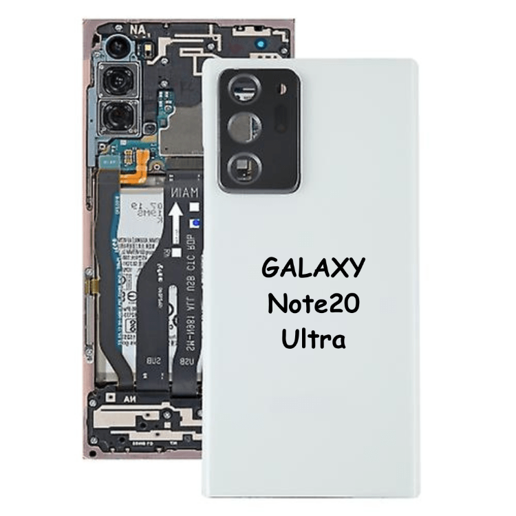 High Quality Back Glass Cover Door + Camera Lens For Samsung Galaxy Note 20 Ultra 5G N986 (Mystic White) - Best Cell Phone Parts Distributor in Canada, Parts Source High Quality Back Glass Cover Door + Camera Lens For Samsung Galaxy Note 20 Ultra 5G N986 (Mystic White) - Best Cell Phone Parts Distributor in Canada, Parts Source